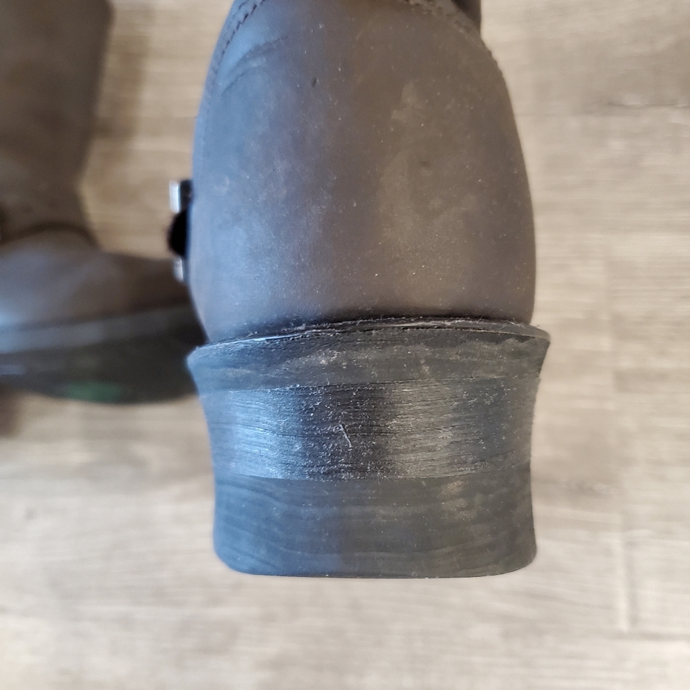 FRYE LEATHER BOOTS #77400 WOMENS ENGINEER BROWN 7 - Picture 7 of 16